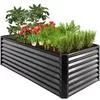 6x3x2 фута Открытая металлическая приподнятая грядка Глубокий ящик для корней Клумба — для огород