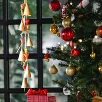 Цветной керамический колокольчик ветра Бохо Фермерский дом Рустик Подвесной металлический — для участок — фото 2