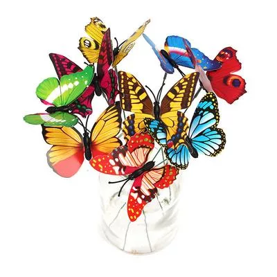 20 шт. ПВХ Имитация Шеста Бабочка 3D Трехмерная Однослойная — для участок — фото 3