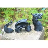 1 шт. Поделки из смолы Черные Мультяшные Фигурки Животных Трехсекционная Статуэтка — для декор — фото 2