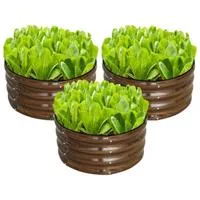 3 шт. фута Круглая оцинкованная приподнятая грядка Комплект для сада Уличный металлический — для огород — фото 2