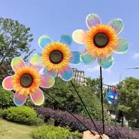 1 шт. Красочная пленка Иллюзорный пламень Меняющий цвет Подсолнух Ветряная мельница — для участок — фото 2