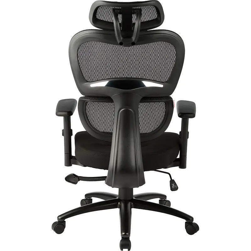 Кресло для руководителя эргономичное Комус Мебель (Easy Chair) 647 черное (ткань/сетка — фото 6