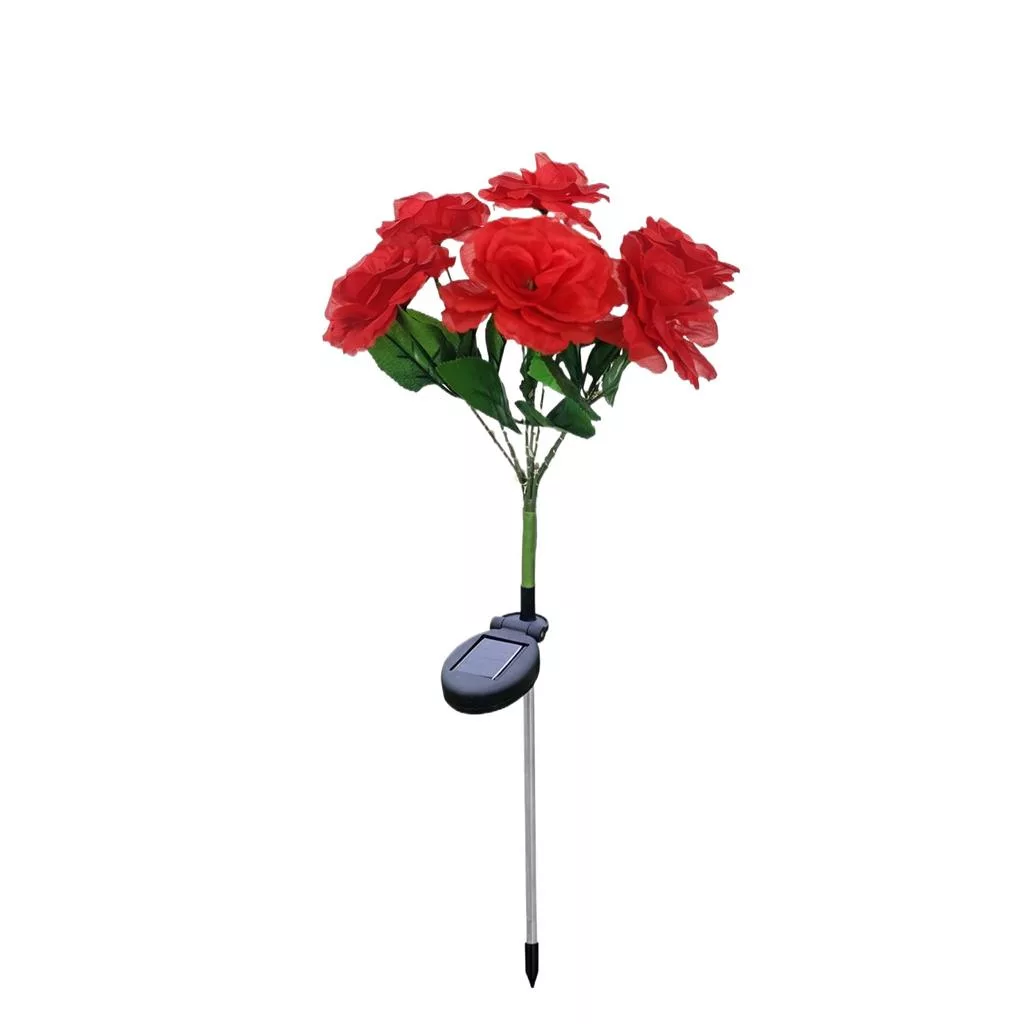 Уличный искусственный садовый цветок на солнечной батарее со штырем для украшения — для участок — фото 4