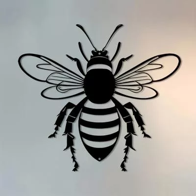Металлическое Настенное Искусство Пчела — для участок — фото 3