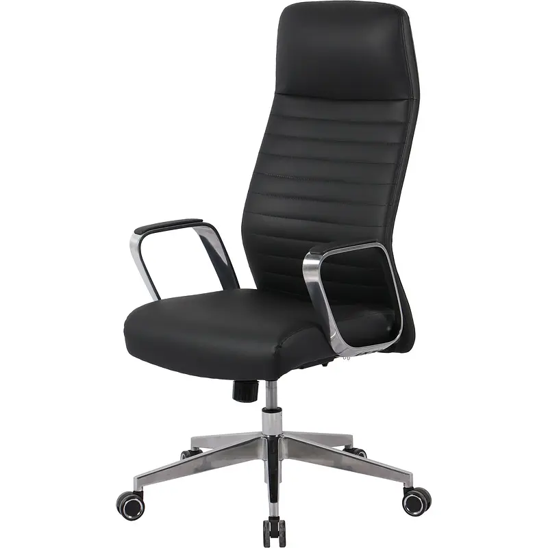 Кресло для руководителя Комус Мебель (Easy Chair) 505 черное (натуральная кожа — фото 6