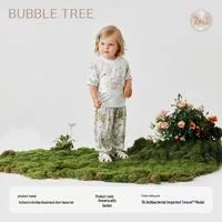 BUBBLE TREE Kids Summer Short-Sleeve Pajama Set 90 сад лилейников кремово-белого — для участок — фото 2