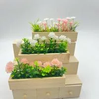 1 шт. Песочный стол Домашний декор Мини Искусственный Цветок Забор Модель Сказочный — для участок — фото 2