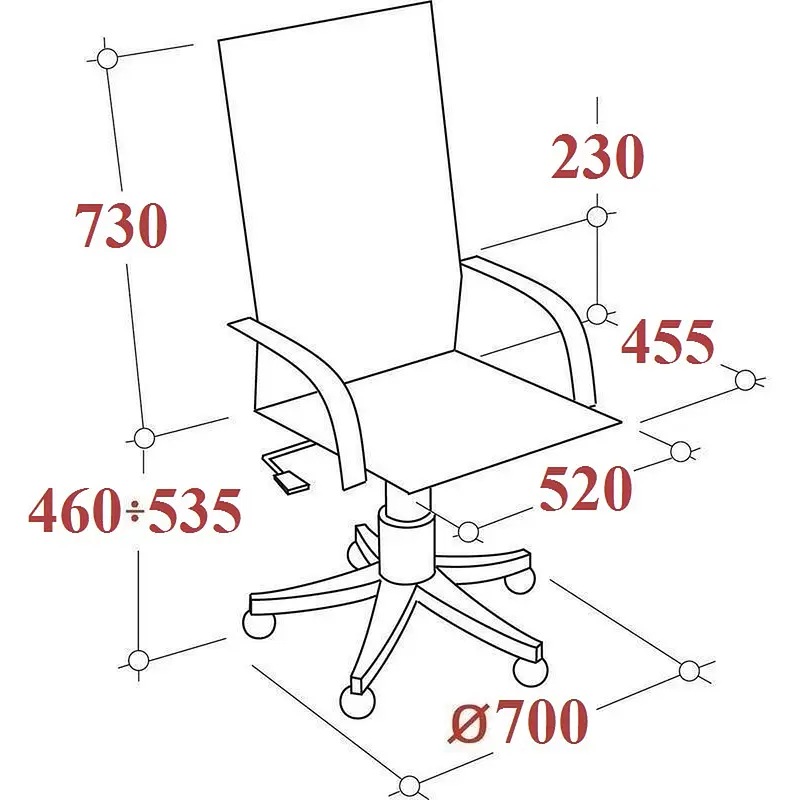 Кресло для руководителя Комус Мебель (Easy Chair) 578 черное (ткань/сетка — для хранение — фото 2