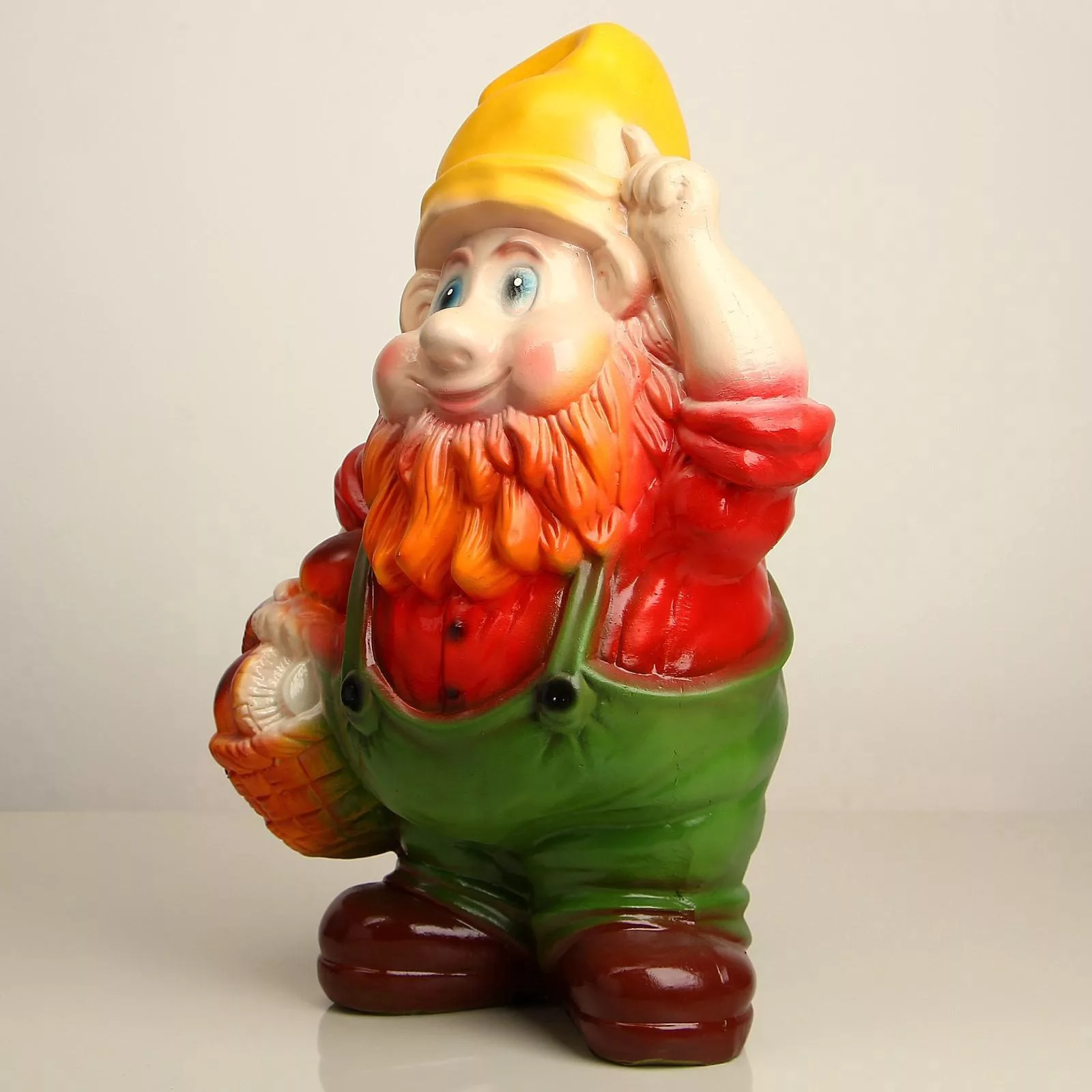 Садовая фигура из гипса «Гном с грибами» — для огород — фото 6