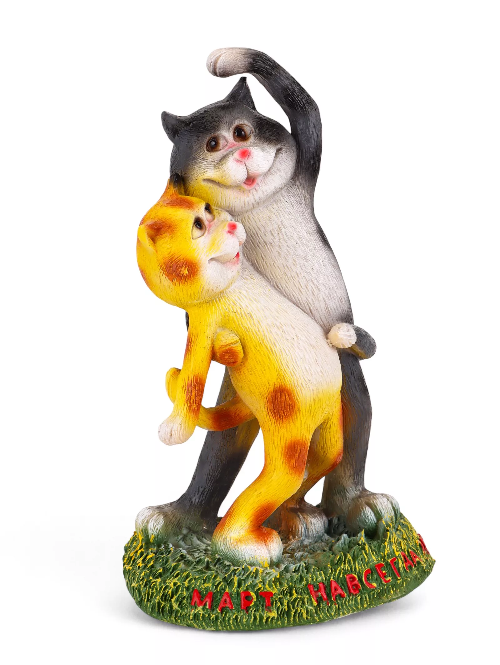Садовая фигура из полистоуна «Кошки» — для огород — фото 3