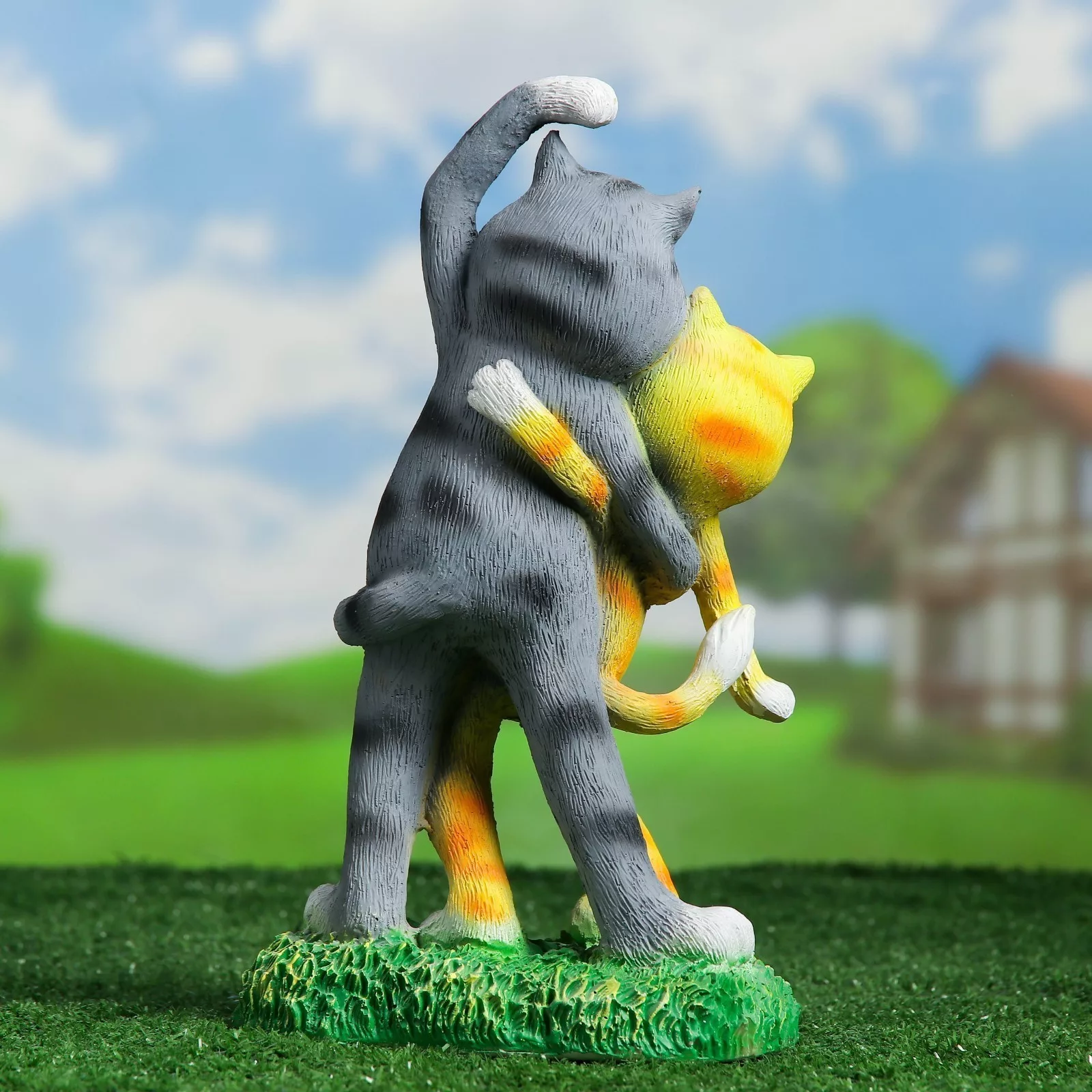 Садовая фигура из полистоуна «Кошки» — для огород — фото 8
