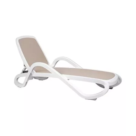 Шезлонг Nardi Alfa white Tortora 194х85х71 см — для отдых