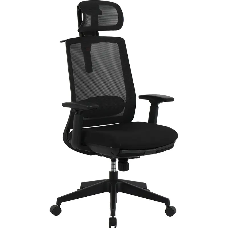 Кресло для руководителя Комус Мебель (Easy Chair) 520 черное (сетка/ткань — для хранение — фото 3
