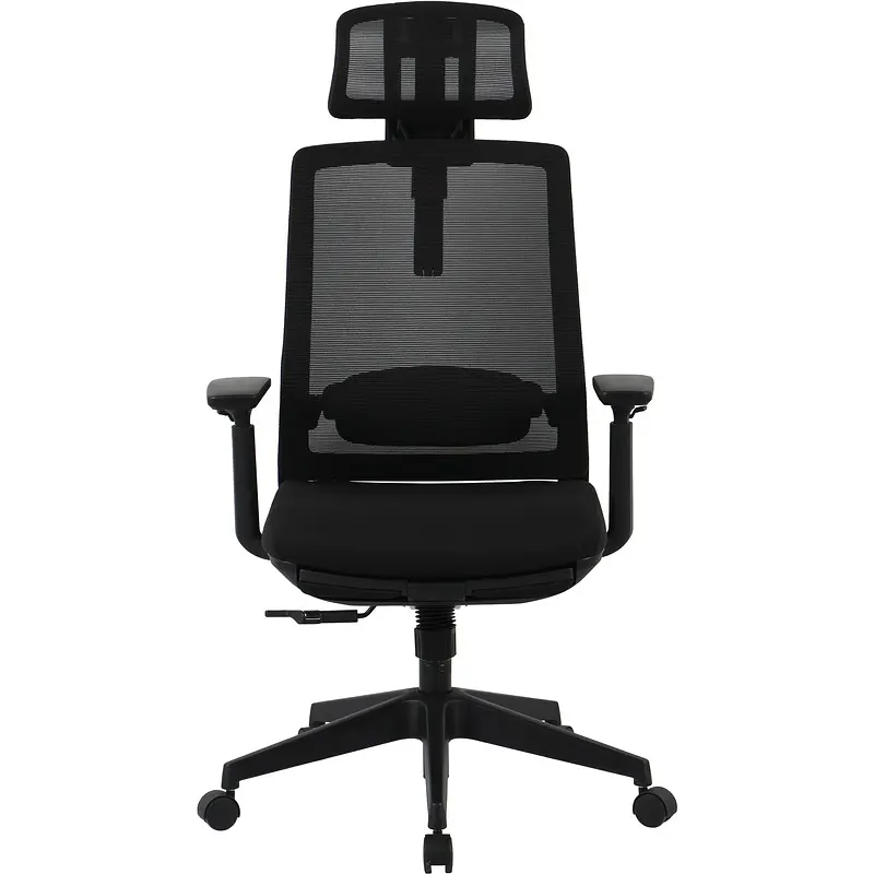 Кресло для руководителя Комус Мебель (Easy Chair) 520 черное (сетка/ткань — для хранение — фото 4