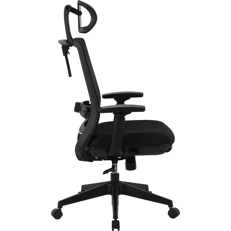 Кресло для руководителя Комус Мебель (Easy Chair) 520 черное (сетка/ткань — для хранение — фото 5