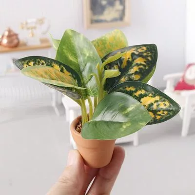 Масштаб 1/12 Миниатюрное растение в горшке для кукольного домика Модель Домашнее — для участок — фото 3