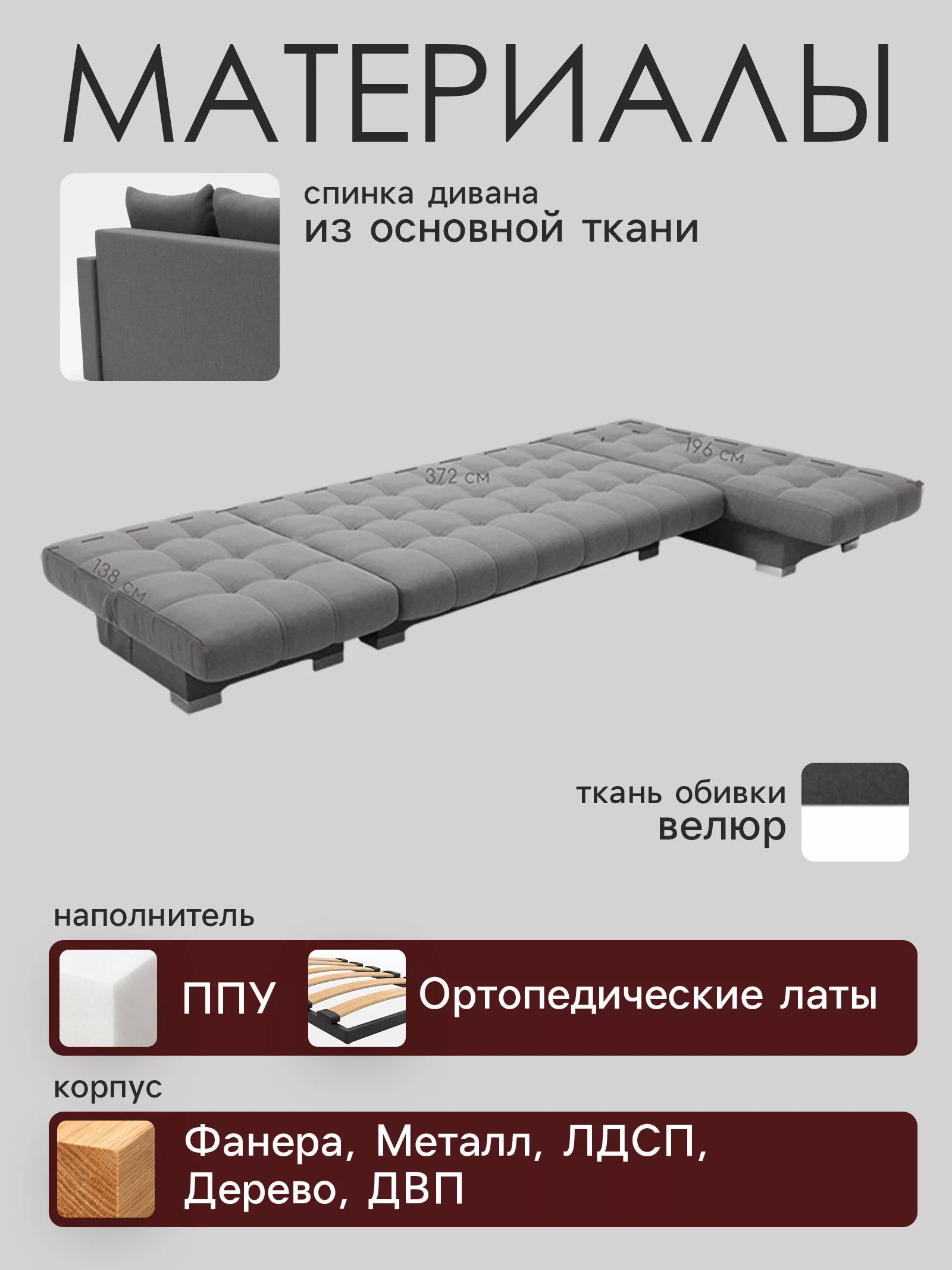 Диван угловой модульный «Хьюстон 3» — для хранение — фото 3