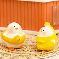 Мини-фигурка гуся Маленький миниатюрный белый гусь Маленькое милое животное из — для декор — фото 2
