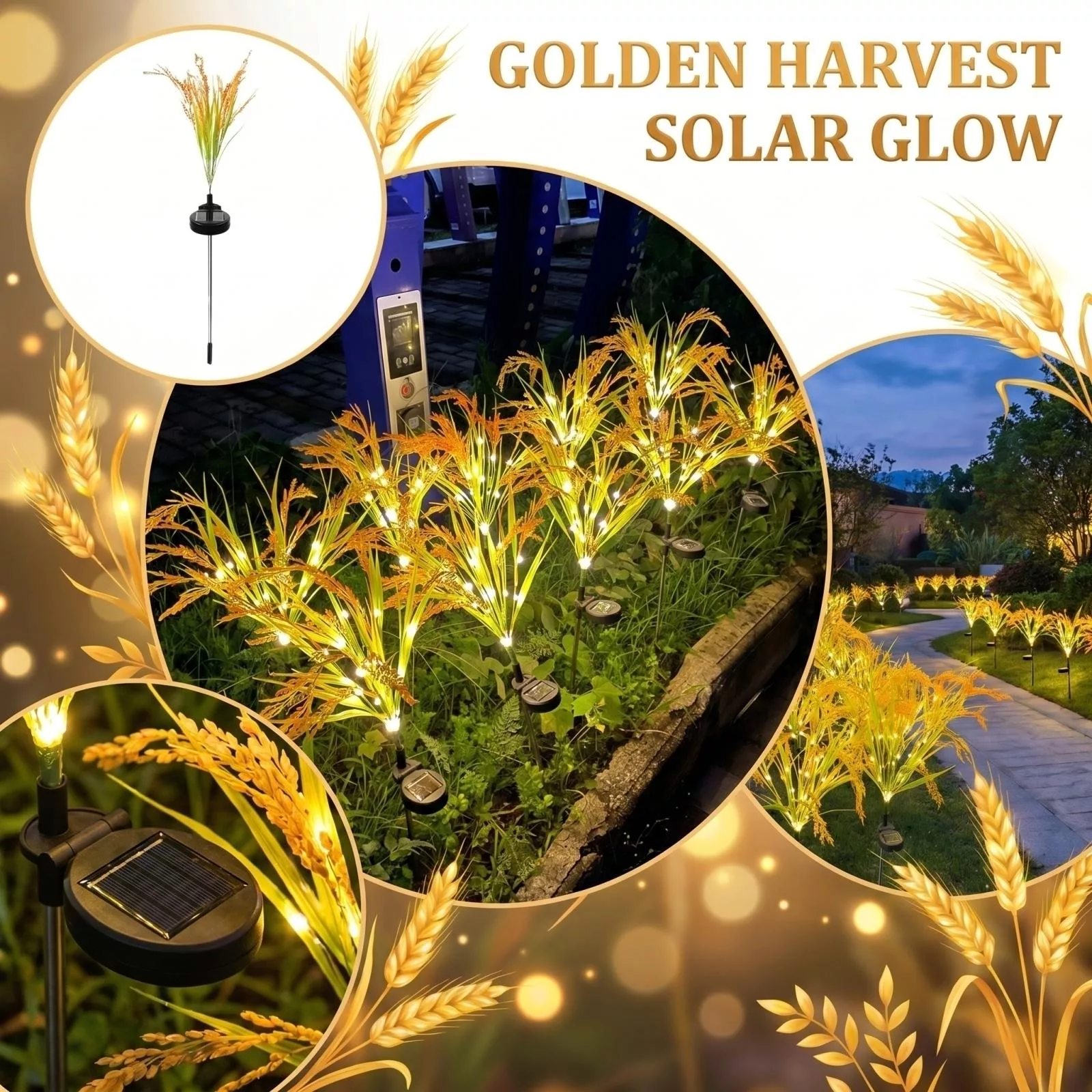 Садовый фонарь для улицы на солнечных батареях с дизайном искусственного цветка — для декор — фото 5