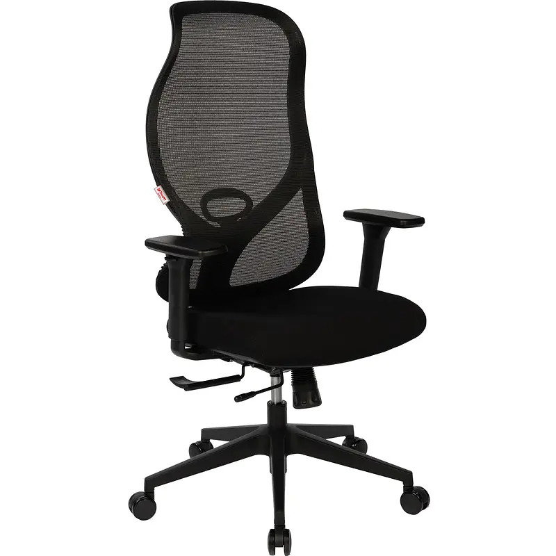 Кресло для руководителя Комус Мебель (Easy Chair) 603 черное (сетка/ткань — для хранение — фото 5