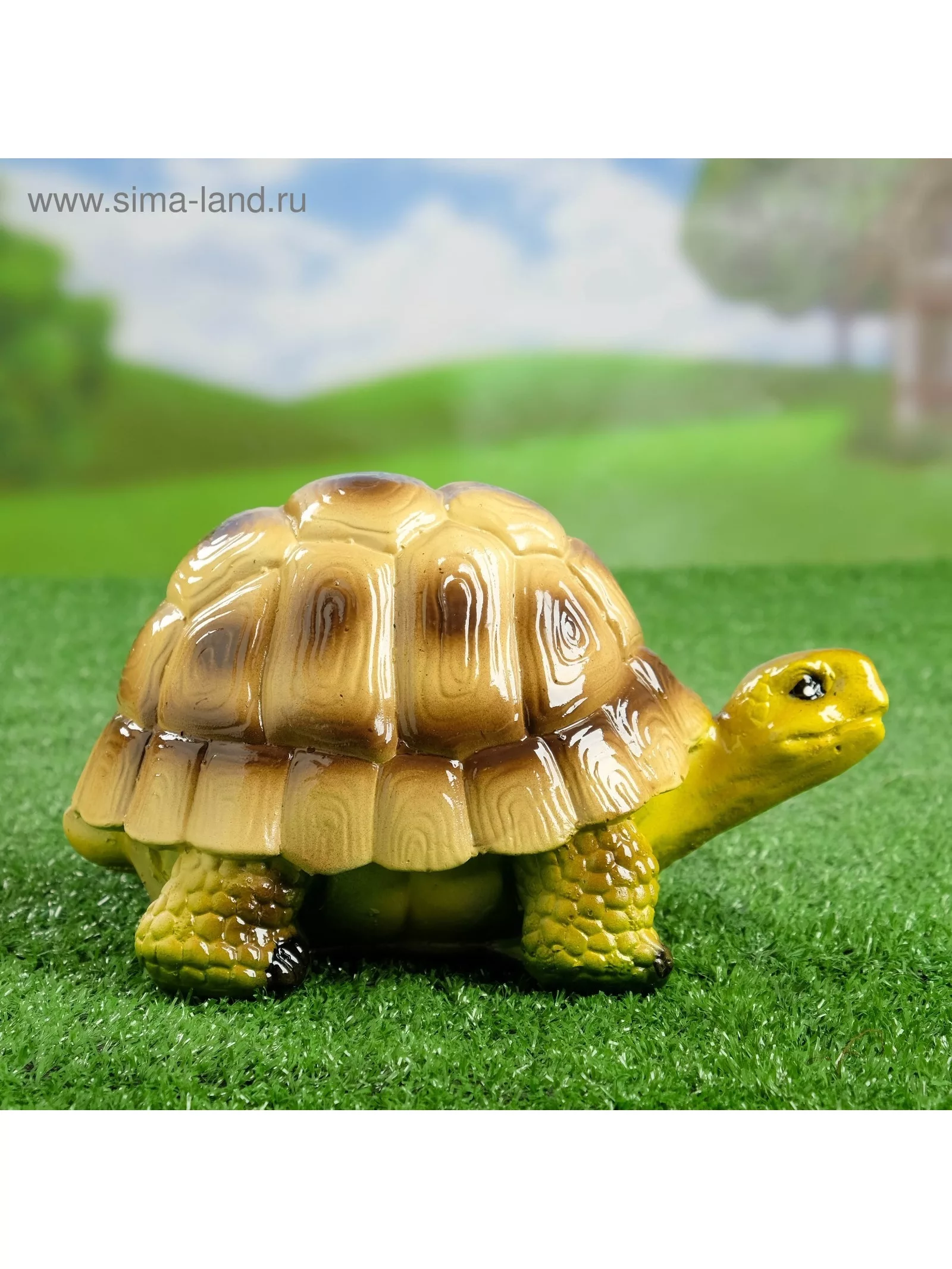 Садовая фигура из гипса «Черепаха Пашка» — для огород — фото 4