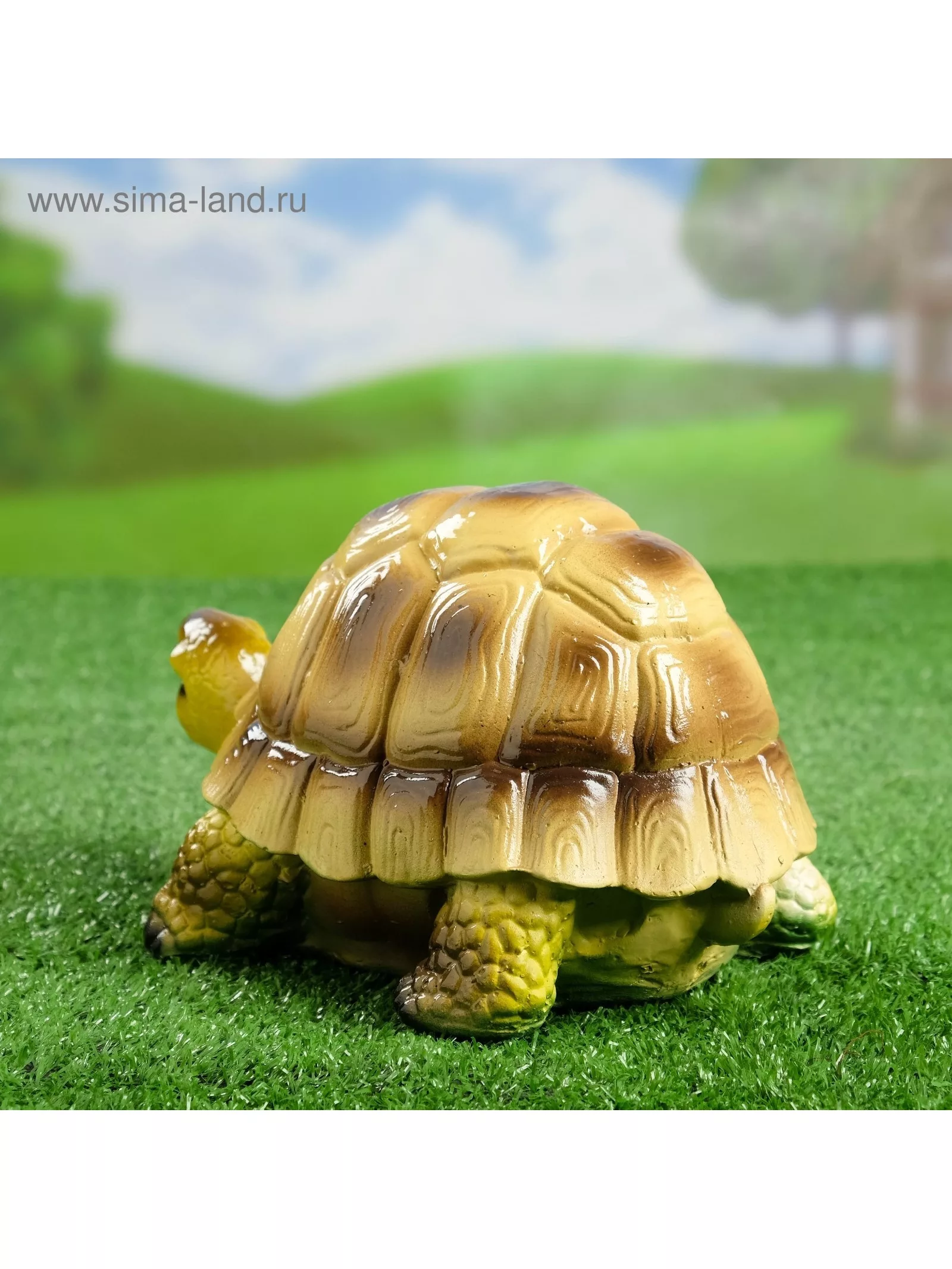 Садовая фигура из гипса «Черепаха Пашка» — для огород — фото 5