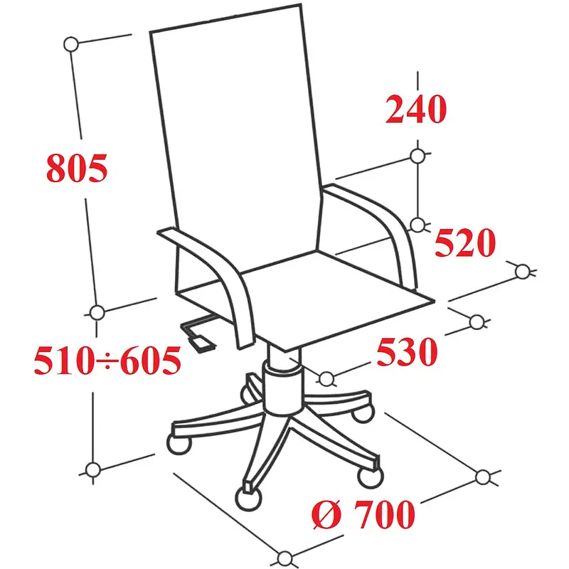 Кресло для руководителя Комус Мебель Easy Chair 555 черное (экокожа — для хранение — фото 4