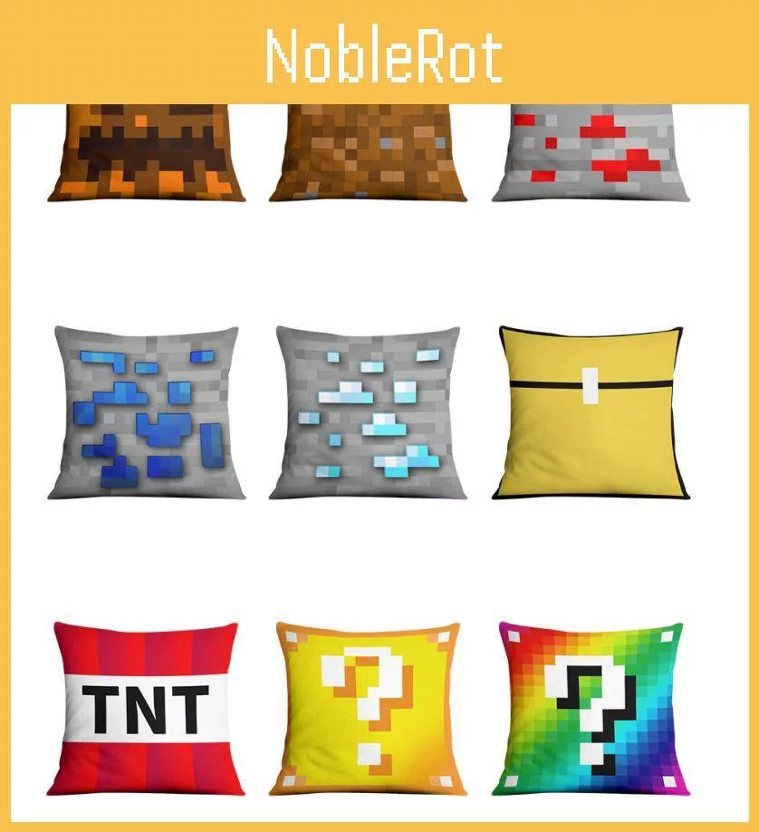 Наволочка для подушки Minecraft Чехол на диванную подушку Яркий красочный Садовый — для участок — фото 4