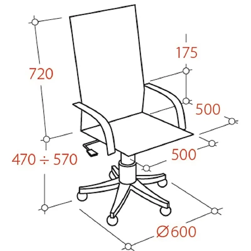 Кресло для руководителя Комус Мебель (Easy Chair) 577 черное (экокожа/сетка/ткань — для хранение — фото 8