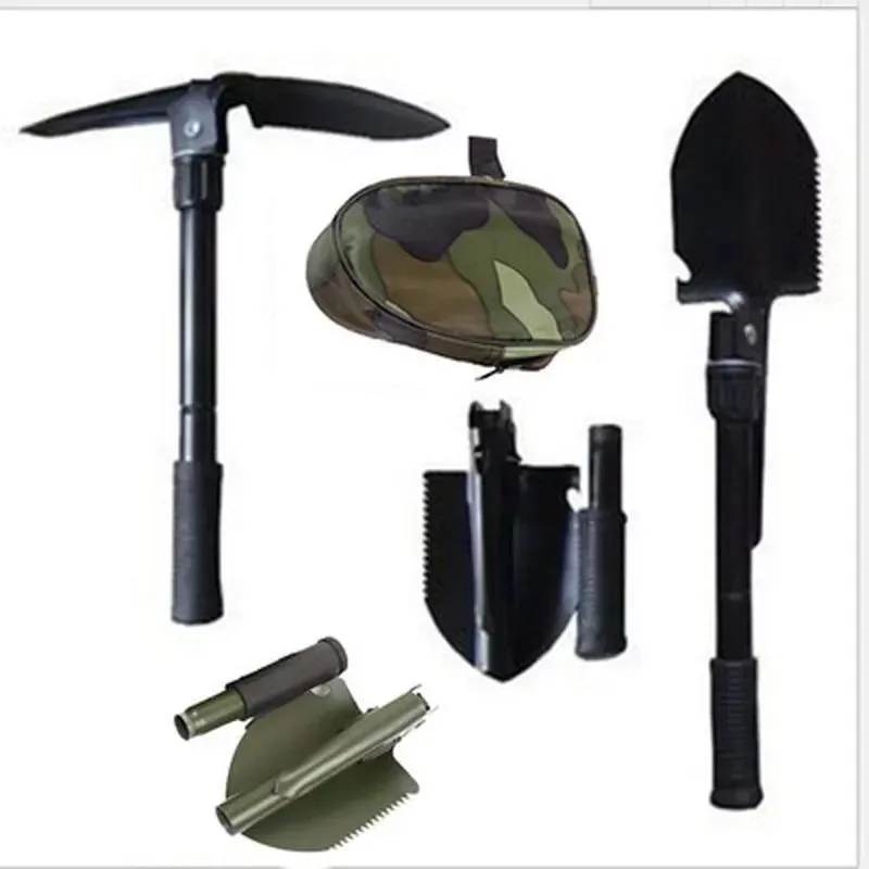 Многоцелевая уличная военная складная походная лопата 4-в-1 для выживания — для инструмент — фото 4