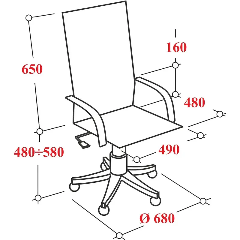 Кресло для руководителя Комус Мебель Easy Chair 639 черное (экокожа/ткань — для хранение — фото 4