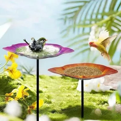 Кормушки для птиц для улицы Железные Погодостойкие Садовый декор Металлическая — для участок — фото 3