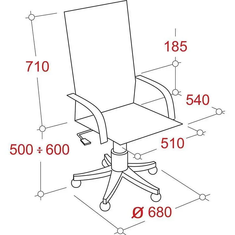 Кресло для руководителя Комус Мебель Easy Chair 515 бежевое (экокожа — для хранение — фото 4