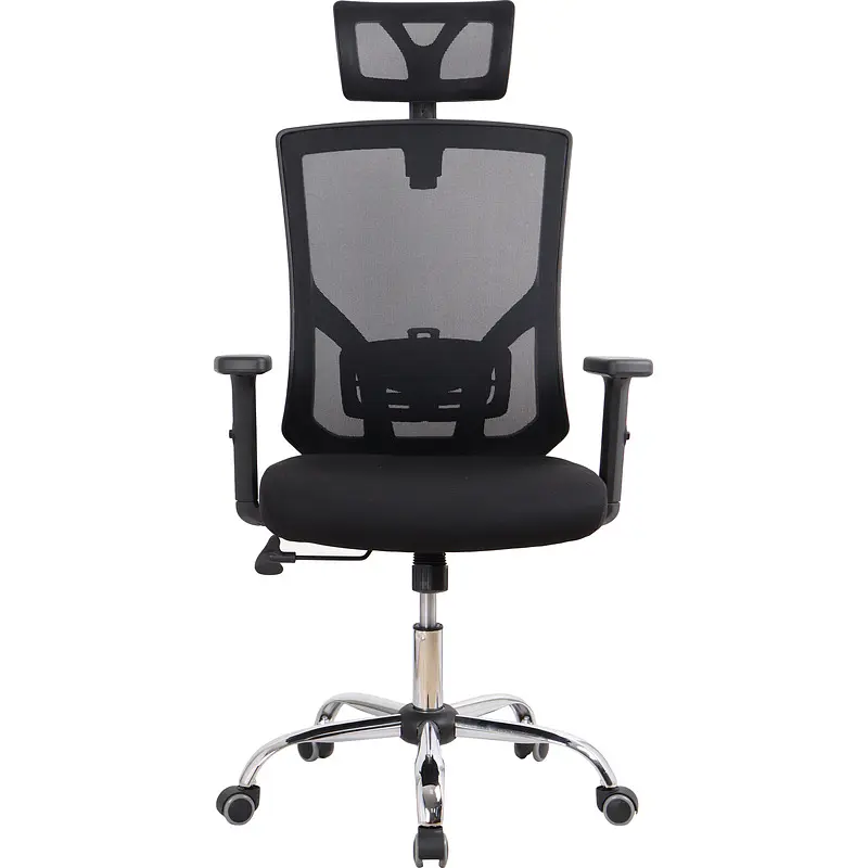 Кресло для руководителя Комус Мебель (Easy Chair) 650 черное (сетка/ткань — фото 2