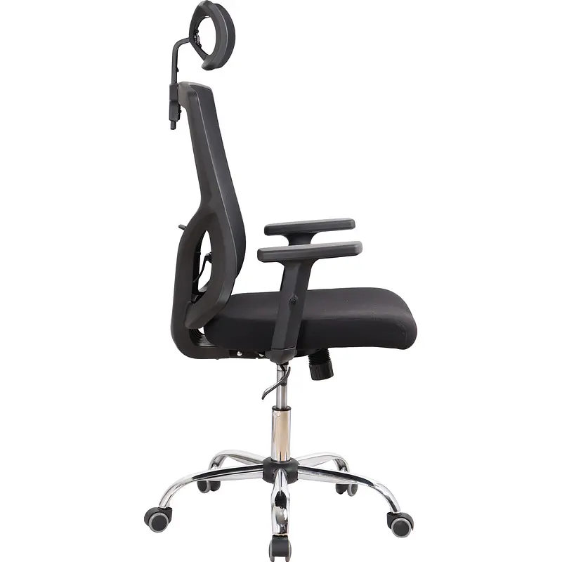 Кресло для руководителя Комус Мебель (Easy Chair) 650 черное (сетка/ткань — фото 3