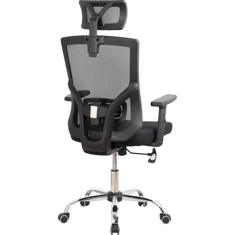 Кресло для руководителя Комус Мебель (Easy Chair) 650 черное (сетка/ткань — фото 4