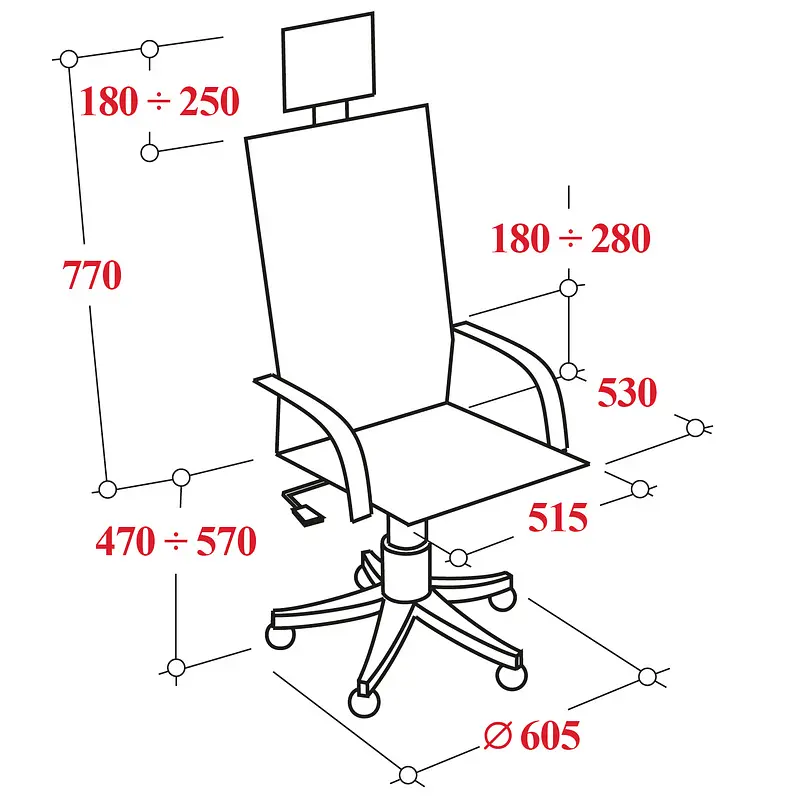 Кресло для руководителя Комус Мебель (Easy Chair) 650 черное (сетка/ткань — фото 5