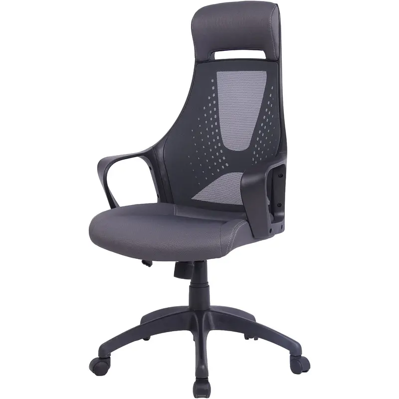Кресло для руководителя Комус Мебель (Easy Chair) 578 черное (ткань/сетка