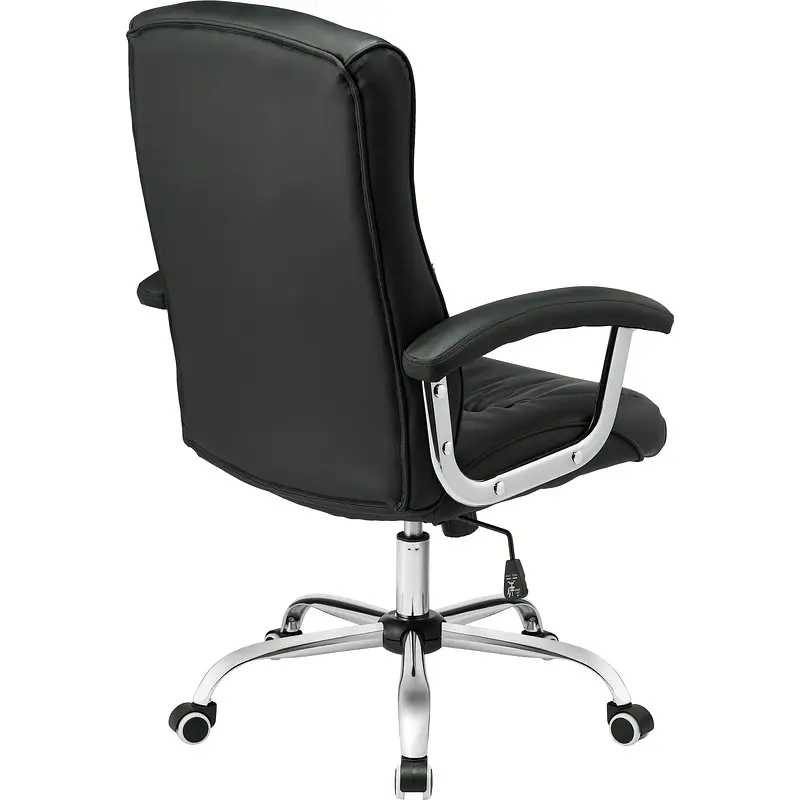 Кресло для руководителя Комус Мебель (Easy Chair) 550 черное (рециклированная кожа — фото 7