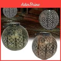 Винтажный солнечный фонарь Светодиодный садовый светильник со сложным резным дизайном — для декор — фото 2