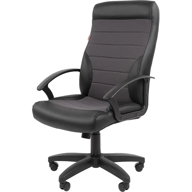 Кресло для руководителя Комус Мебель Easy Chair 639 серое/черное (экокожа/ткань — для хранение