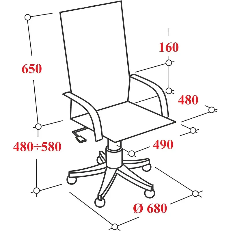 Кресло для руководителя Комус Мебель Easy Chair 639 серое/черное (экокожа/ткань — для хранение — фото 4