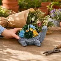Светодиодная статуэтка черепахи на солнечной батарее — для участок — фото 2