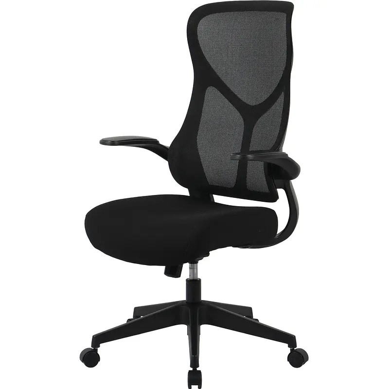 Кресло для руководителя Комус Мебель (Easy Chair) 635 черное (сетка/ткань