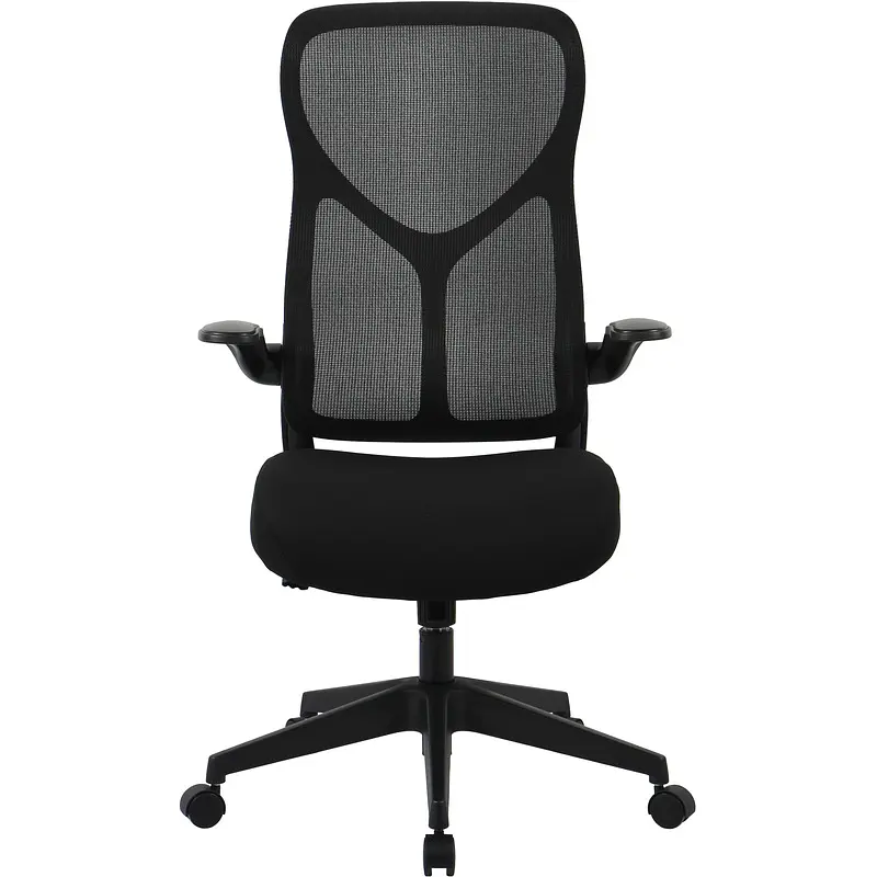 Кресло для руководителя Комус Мебель (Easy Chair) 635 черное (сетка/ткань — фото 2