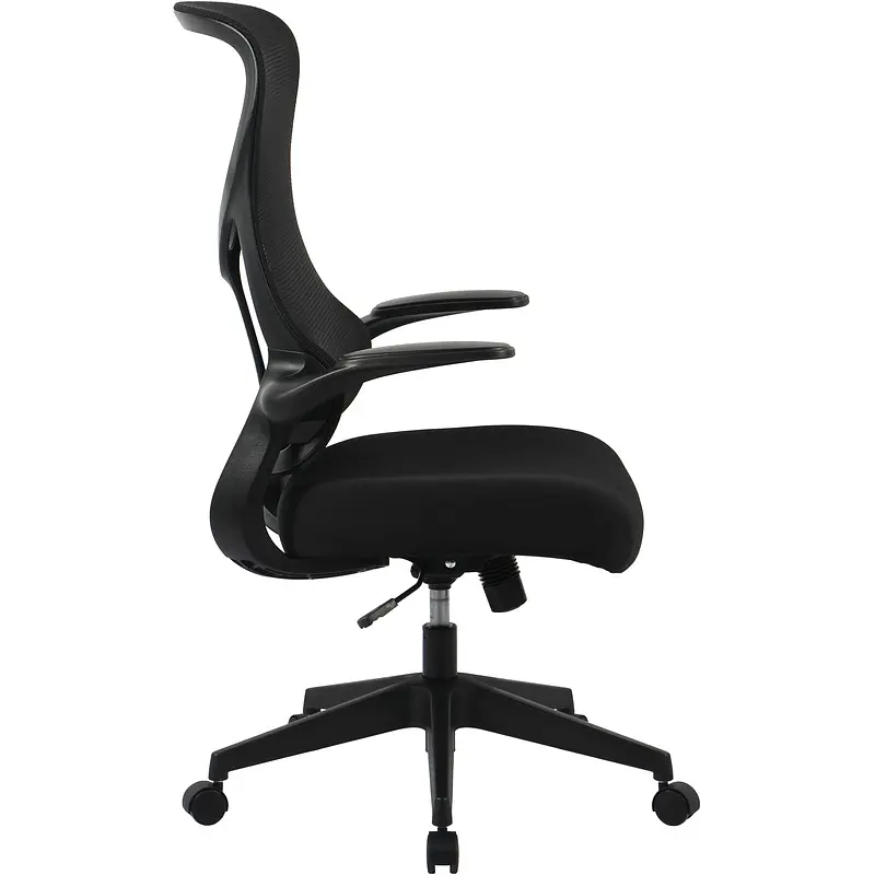 Кресло для руководителя Комус Мебель (Easy Chair) 635 черное (сетка/ткань — фото 3
