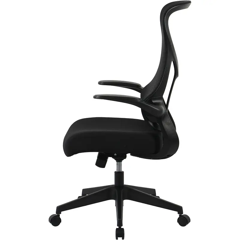 Кресло для руководителя Комус Мебель (Easy Chair) 635 черное (сетка/ткань — фото 5