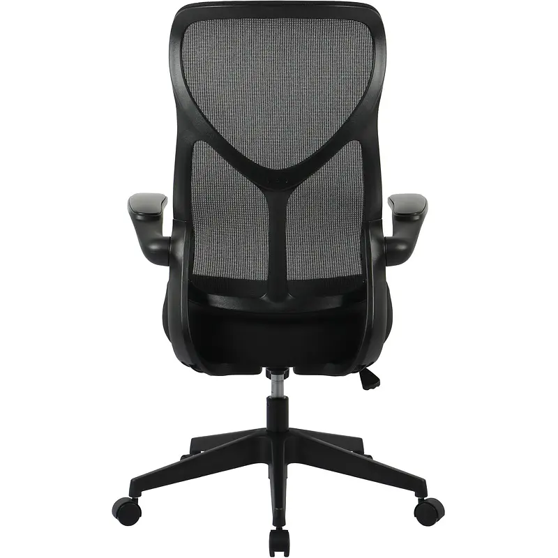 Кресло для руководителя Комус Мебель (Easy Chair) 635 черное (сетка/ткань — фото 6