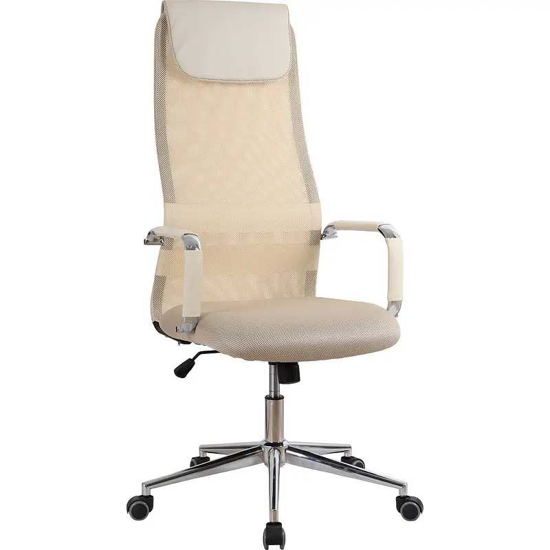 Кресло для руководителя Комус Мебель (Easy Chair) 565 бежевое (сетка/ткань